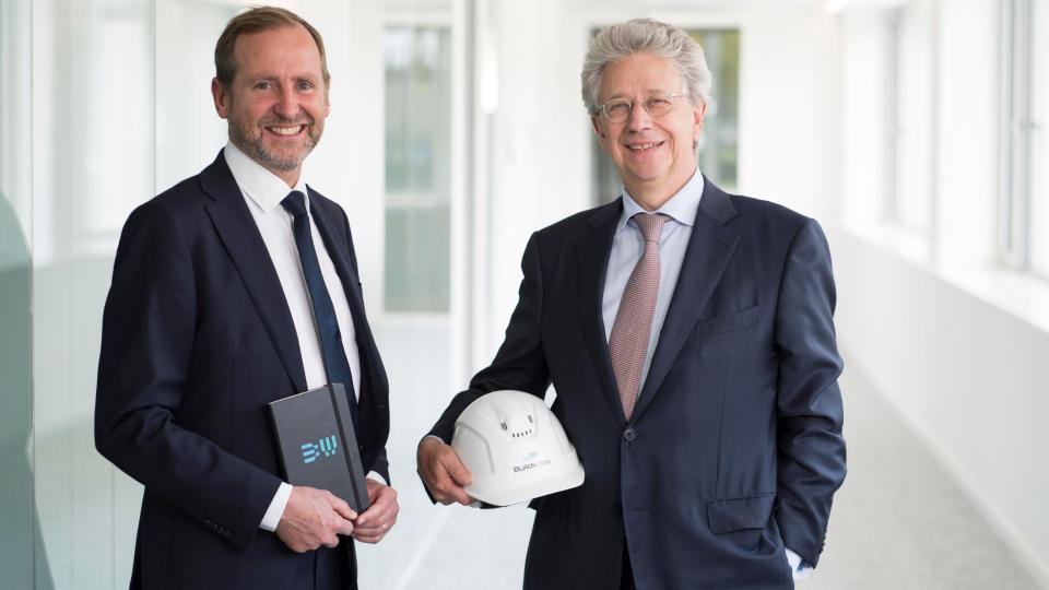 Olivier Vandooren, directeur-generaal Buildwise (links) en Johan Willemen, voorzitter Buildwise
