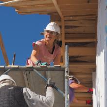 Vrouw in de Bouw